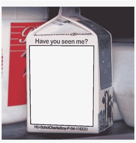 Milk Carton Missing Generator