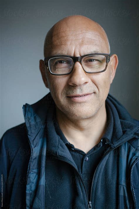 "Portrait Of A Happy Bald Man With Glasses." by Stocksy Contributor ...