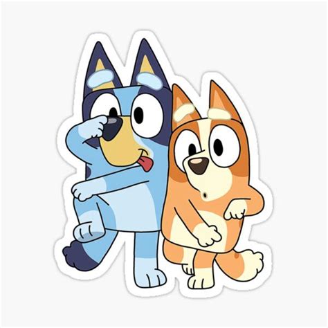 an orange and blue cat standing next to a dog sticker on a white background