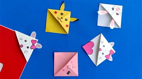 DIY Kawaii BOOKMARKS //Easy Origami Bookmark Corner - How to make a ...