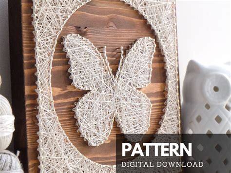 Butterfly String Art Pattern Printable Butterfly Silhouette DIY String ...