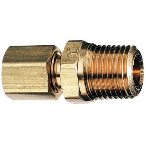 Cole-Parmer™ Brass Compression Fittings Connections: 0.25 in. NPT(M ...