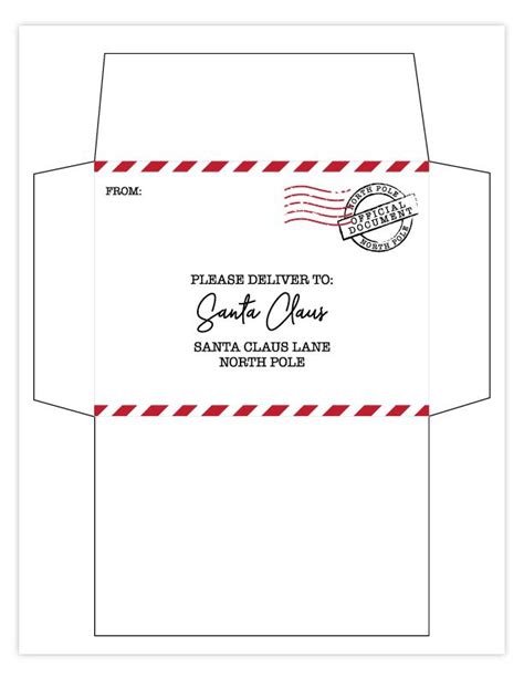 Free Printable Letter to Santa with Matching Printable Envelope | Carta ...