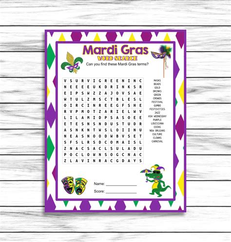 Mardi Gras Party Games Mardi Gras Party Trivia Mardi Gras - Etsy