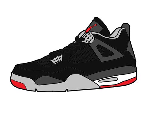 Jordan 4 'Bred' Sketch by MattisamazingPS on DeviantArt