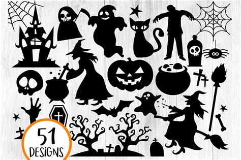 Halloween Silhouette SVG, Halloween svg By Twingenuity Graphics ...