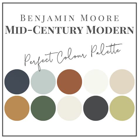 Benjamin Moore Mid-Century Modern - Perfect Colour Palettes - Claire ...