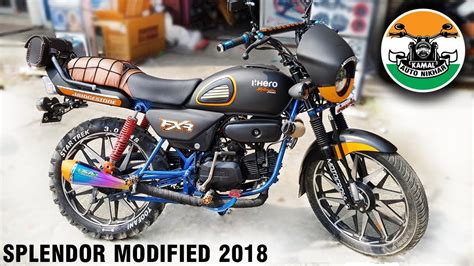 hero splendor modified like mini Harley Part-1 |2018 | Kamal auto ...