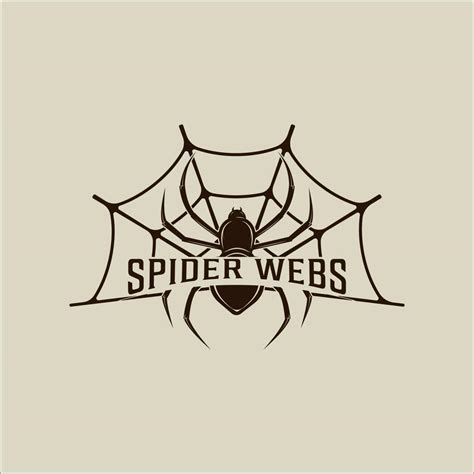 spider webs logo vintage vector illustration template icon graphic ...