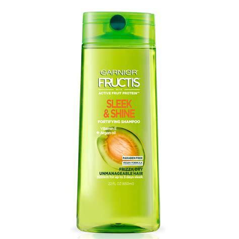 Garnier Fructis Sleek & Shine Fortifying Shampoo for Frizzy, Dry Hair ...