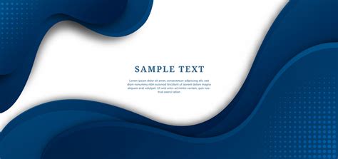 Abstract template blue wavy curve shape design on white background with ...