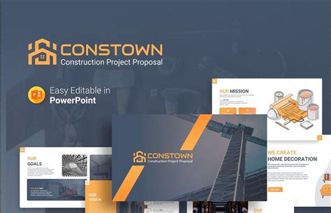 Constown – Construction Project Proposal Presentation PowerPoint template