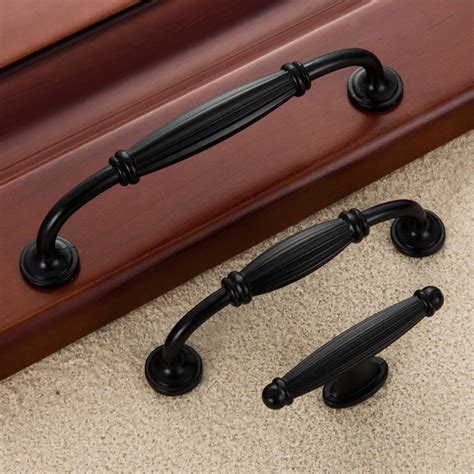 Black Kitchen Cabinet Knobs and Handles Simple Furniture Handles Drawer ...