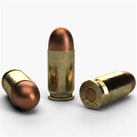 45 acp ammo pistol model - TurboSquid 1158765