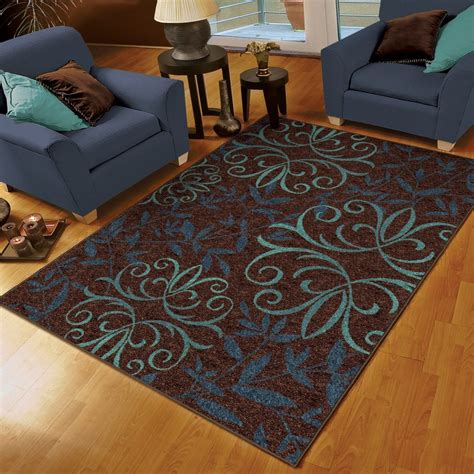 20+ Brown And Teal Living Room Rug