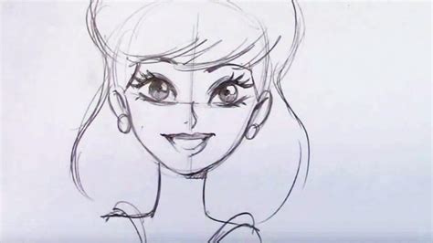 How to Draw a Pretty Girl Cartoon (Step by Step) - YouTube