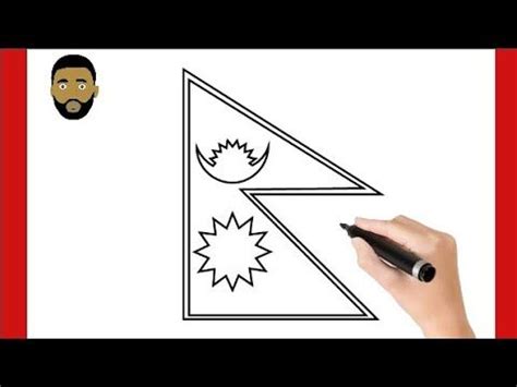 HOW TO DRAW FLAG OF NEPAL | नेपालको झण्डा कसरी कोर्ने (Easy Nepal Flag ...