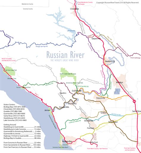 Russian River - Detailed Area Map