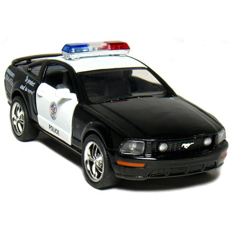 Kinsmart 2006 Ford Mustang GT Police Diecast Car Model 1/38 Scale Black ...