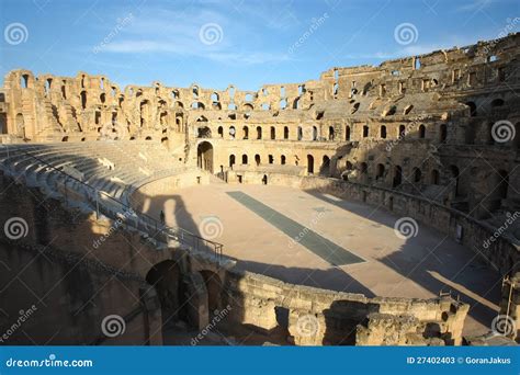 El Djem Amphitheatre stock image. Image of building, exterior - 27402403