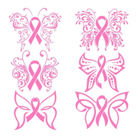 Free Pink Ribbon Silhouette Design and Cut File (Breast Cancer ...