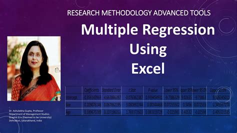 Multiple Regression Using Excel(regression)(multiple regression)(excel ...