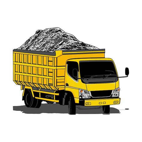 Premium Vector | Yellow truck logo vector