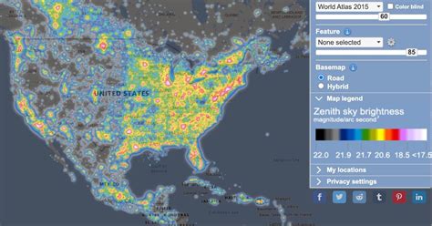 U.S. Light Pollution Map Shows Which Cities Are Most Affected