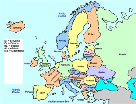 Europe Interactive Map for Kids u2013 Click and Learn | Maps for kids ...