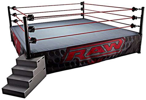 WWE Wrestling Elite Scale Ring Playset Raw, Damaged Package Mattel Toys ...