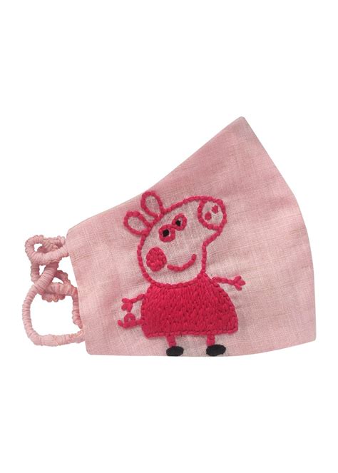 Get Peppa Pig Embroidered Kids Cotton Mask at ₹ 399 | LBB Shop