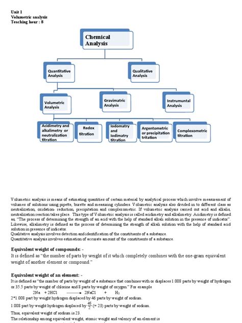 Volumetric Analysis | PDF | Chemistry | Titration