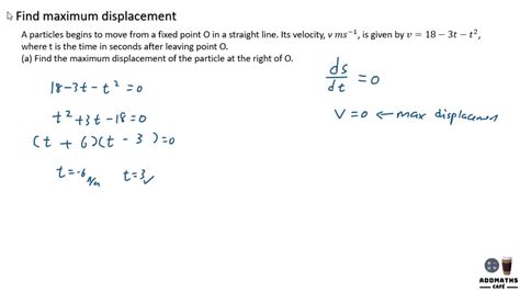 Displacement Formula Calculus