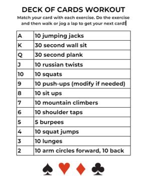 Deck of Cards Workout by Lily Tyrrell | TPT