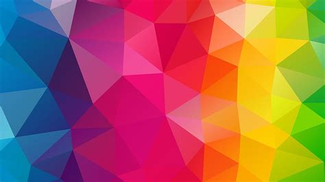 Rainbow Geometric, colorful triangles geometric HD wallpaper | Pxfuel