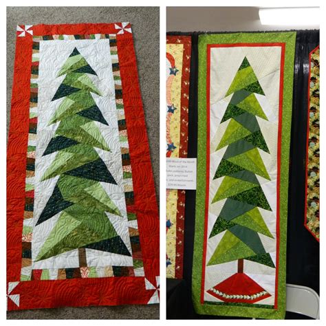 Christmas tree quilted wall hanging, Christmas wall hangings, Quilted ...