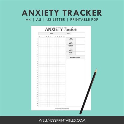 Anxiety Tracker Printable Planner Inserts - Wellness Printables