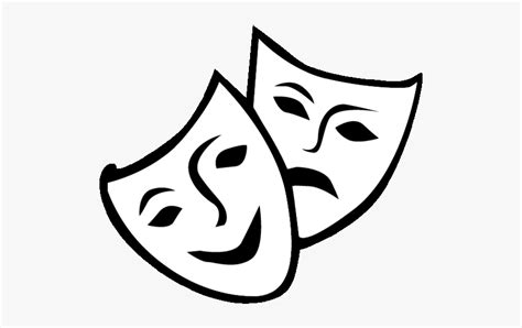 Theatre Drama Mask Comedy Clip Art - Theatre Masks Clipart Png ...