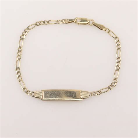 14kt Gold Name Plate Bracelet | Property Room