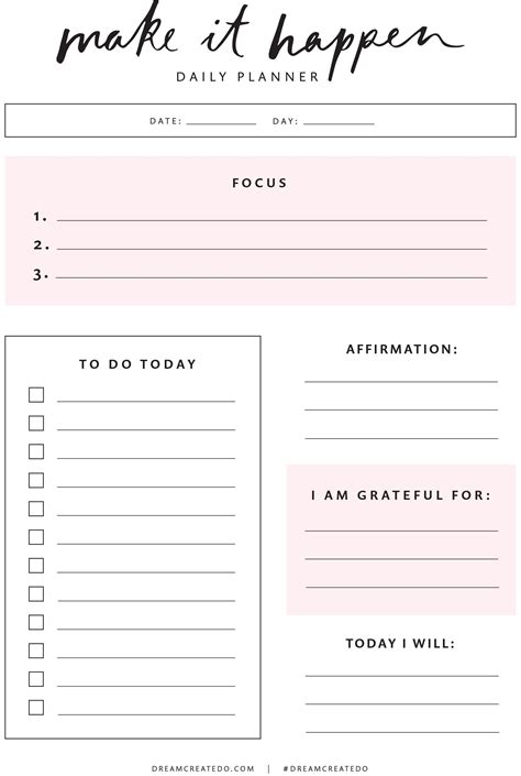 Put in frame to be reusable Editable, printable planner pdf's ...