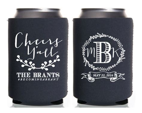 Personalized Koozies, Wedding Koozies, Cheers Yall, Monogrammed Koozies ...