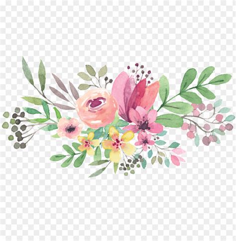 Transparent Watercolor Flowers PNG Image With Transparent Background ...