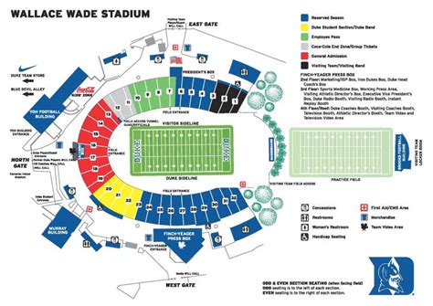 ACC Football Stadium Seating Charts, College Gridirons