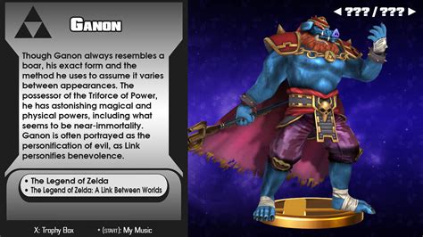 'NEW' Super Smash Bros. Ganon Trophy Profile by LivingDeadSuperstar on ...