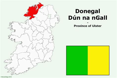 Map Of Donegal Ireland County