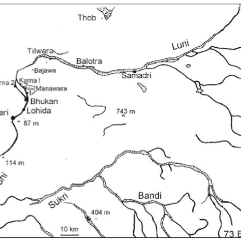 Prehistoric Sites in the Luni Basin. Photo: Mishra et. al. (1999). the ...