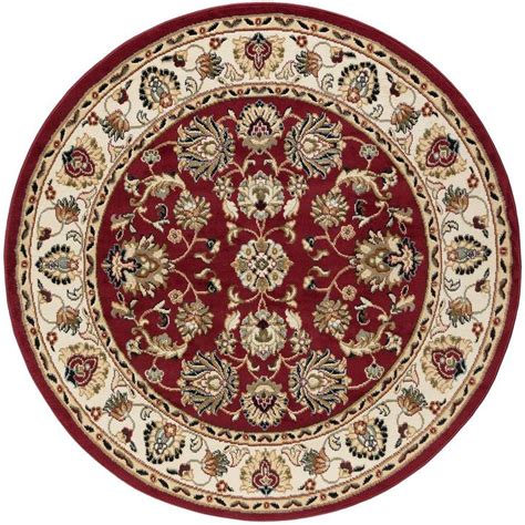 Tayse Rugs Hampton Traditional Red 8 ft. Round Area Rug-HMP5400 8RND ...