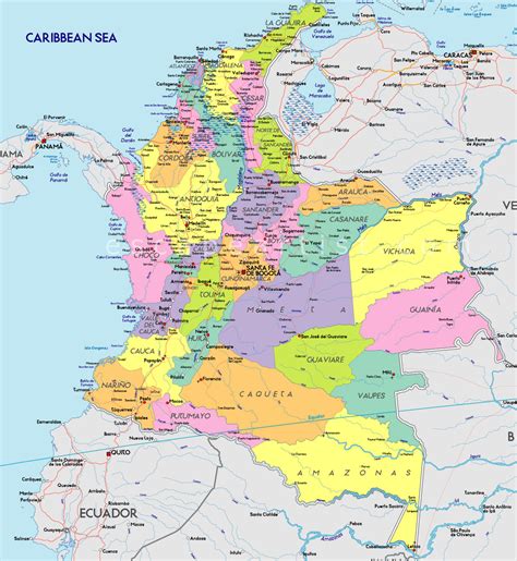 map of colombia - Map Pictures