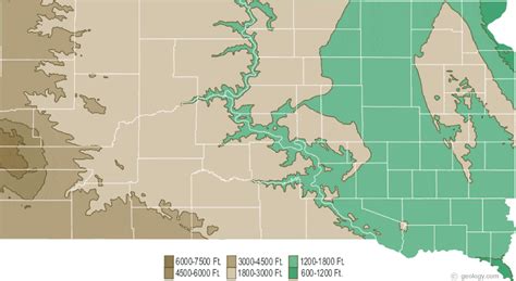 South Dakota Physical Map and South Dakota Topographic Map