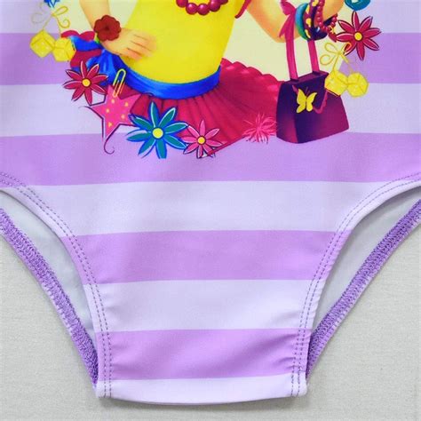 MSSmile Fancy Nancy Swimsuit for Girls One Piece Swimsuit UPF 50 (130cm ...